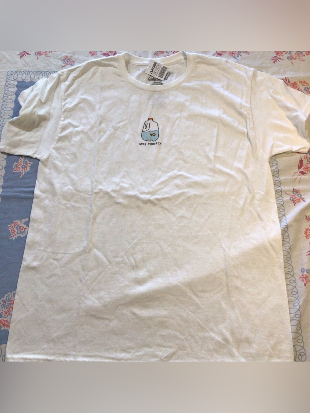 ALAB White Short Sleeve Tee “Stay Thirsty “